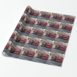 Röda dubbeldäckare bussar presentpapper