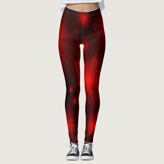 röda eleganta leggings färgade festliga moderna (Framsida)