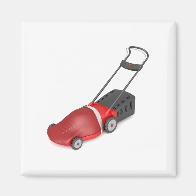 Röda elektriska gräsmatta magnet (Framsidan)
