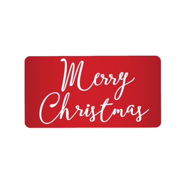 Röda etiketter för god jul adressetikett (Framsidan)