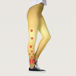 Röda fåglar leggings