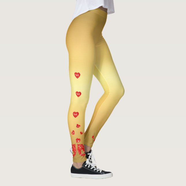 Röda fåglar leggings (Höger)