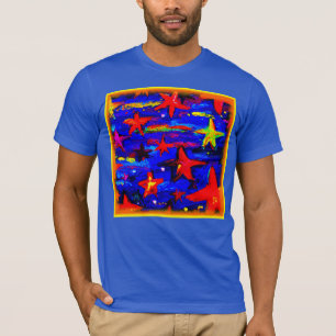 Röda färgstarka stjärnor. Köp nu T Shirt