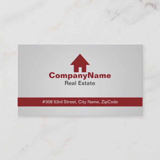 Röda fastighetvisitkortar visitkort (Framsida)