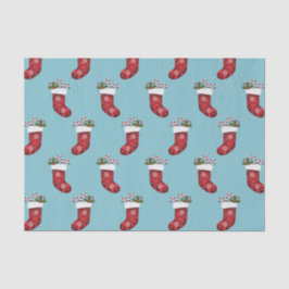 Röda festliga julklappar Mönster på Blue