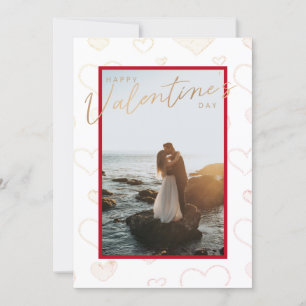 Röda figurer i par av valentines day julkort