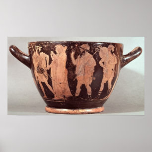 Röda figurskyphos för loft poster