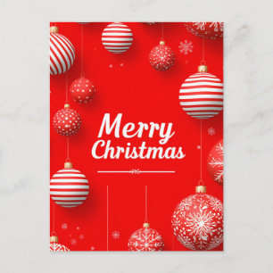 🎁 Röda firande prydnader Festiv jul Elegant Vykort