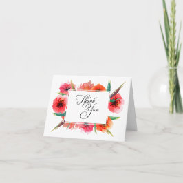 Röda fläckar, Blommigt Tack Kort