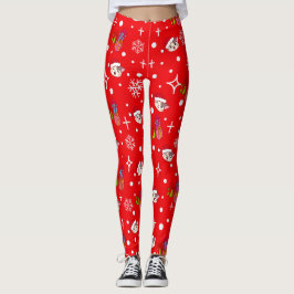 Röda fläckar i Kattunge vid julafton Leggings