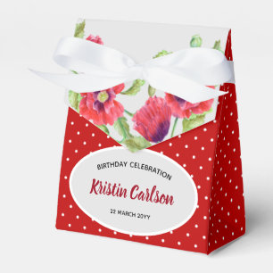 Röda fläckar med röd Polka dots Presentaskar