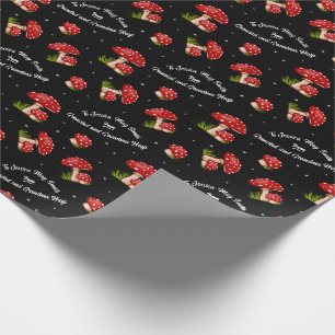 Röda fläckiga svampar presentpapper