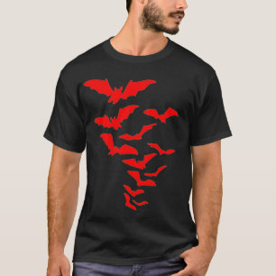röda fladdermöss t-shirt