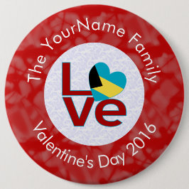 Röda Flagga Red Brev KÄRLEK White på Röda Knapp