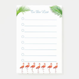 Röda flamingos & Gröna palmkvistar Att Göra Post-it Block
