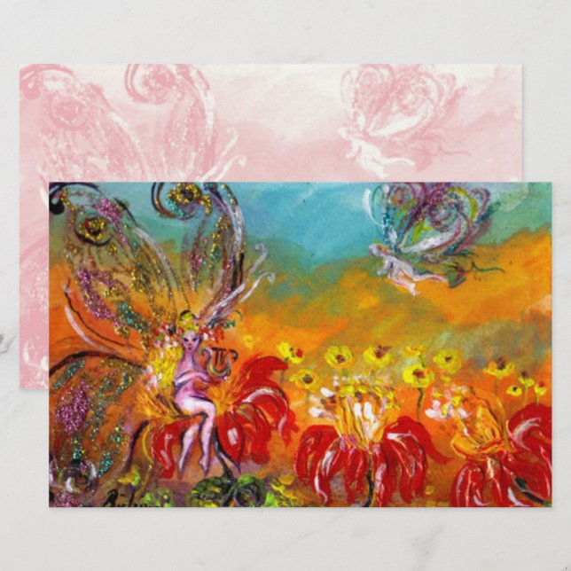 RÖDA FLÖDESFantasy Brevpapper (Fram/baksida)