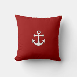 Röda flottan Reversible Anchor Nautical Dekorativ Kudde