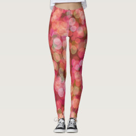 Röda Flytande Färg Leggings