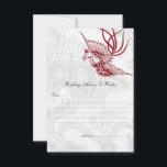 Röda födelsekort och Blommigt Bröllop Rådkort<br><div class="desc">Snyggt och elegant Red Bird & Blommigt Bröllop Advice & Önskemål Card.</div>