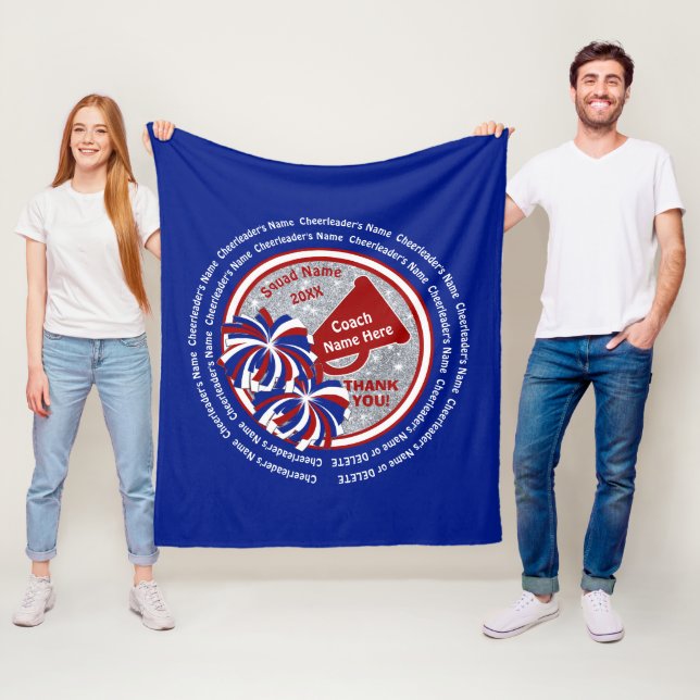 Röda för lagledaregåva för vit och för blått fleecefilt (På plats)