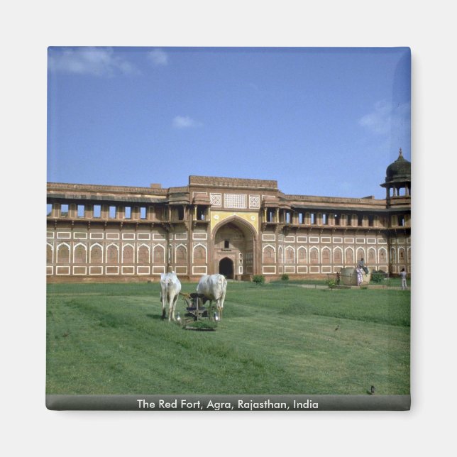 Röda Fort, Agra, Rajasthan, Indien Magnet (Framsidan)