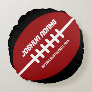 Röda fotbollsspel Sports Team Round Pillows Rund Kudde