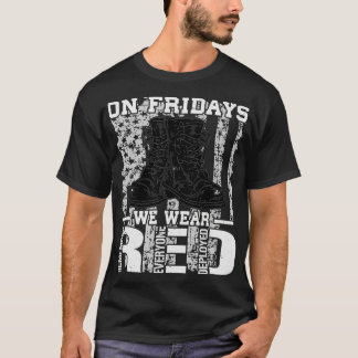 Röda Fredag-militären minns alla som var utplacera T Shirt