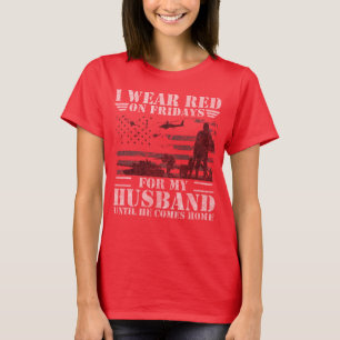 Röda fredagskjortor för veteranmilitärmake t shirt