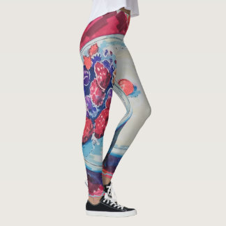 Röda fruktskål leggings