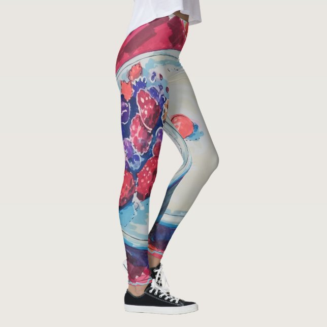 Röda fruktskål leggings (Höger)