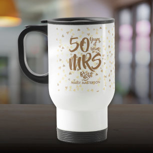 Röda Fun 50-års bröllopsjubileum Resemugg