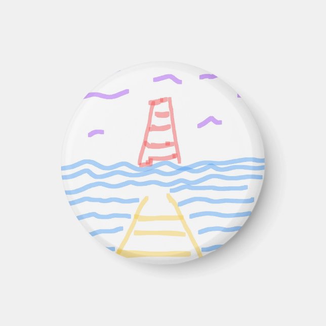 Röda fyren och Gulten Pier Magnet (Framsidan)