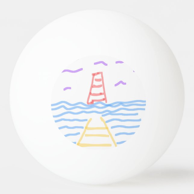 Röda fyren och Pier Ping Pong Boll (Framsidan)