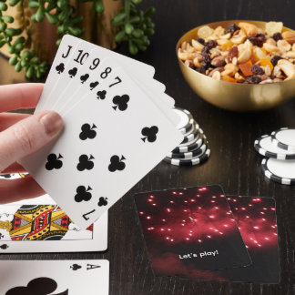 Röda fyrverkerier, Låt oss spela, anpassade spelko Casinokort