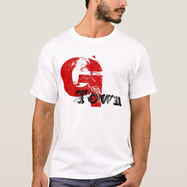 RÖDA G-Townen G-namn MARKERAR T-shirt (Framsida)