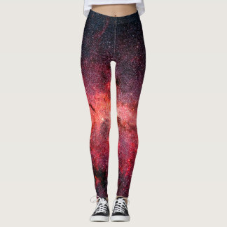röda galaxhaltiga baljväxter leggings