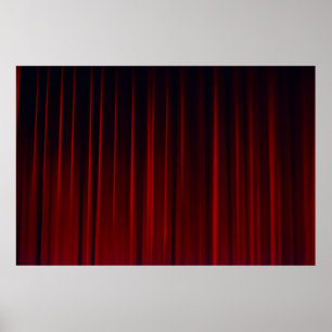 Röda gardiner poster