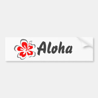 Röda gåvor för hibiskusHawaii tema Bildekal
