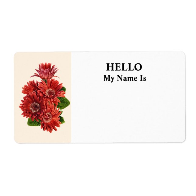 Röda Gerbera Tusenskönor Fraktsedel (Framsidan)