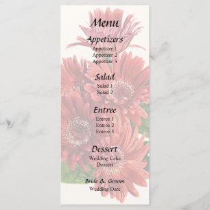 Röda Gerbera Tussar Meny