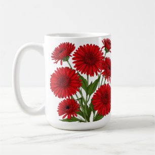 Röda Gerbera Tussbukett Kaffemugg