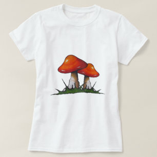 Röda giftsvampar, champinjoner: Fria T Shirt