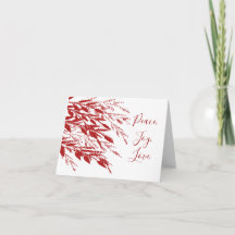 Röda Glitter Grenar-Contemporaryns julkort