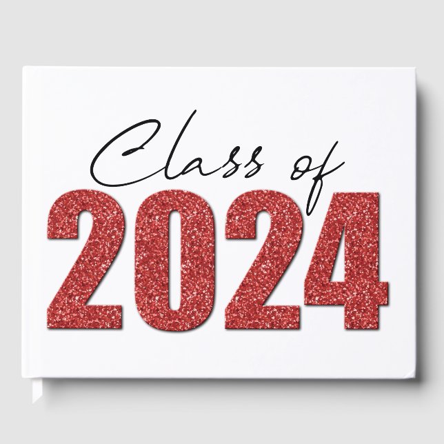 Röda Glitter-klassen 2024 Gästböcker (Framsida)