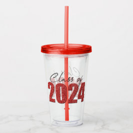 Röda Glitter-klassen 2024 Take Away Mugg