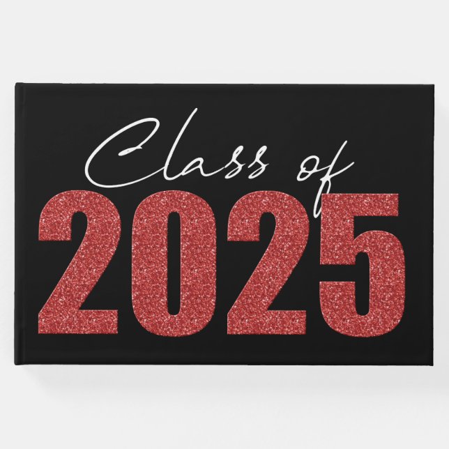 Röda Glitter-klassen 2025 Gästböcker (Framsida)