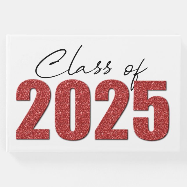 Röda Glitter-klassen 2025 Gästböcker (Framsida)