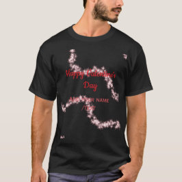 Röda glitterlinjer glad Alla hjärtans dag spiral n T Shirt