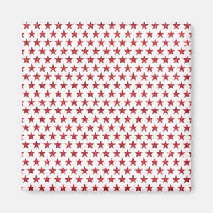 Röda glitterstjärnor magnet