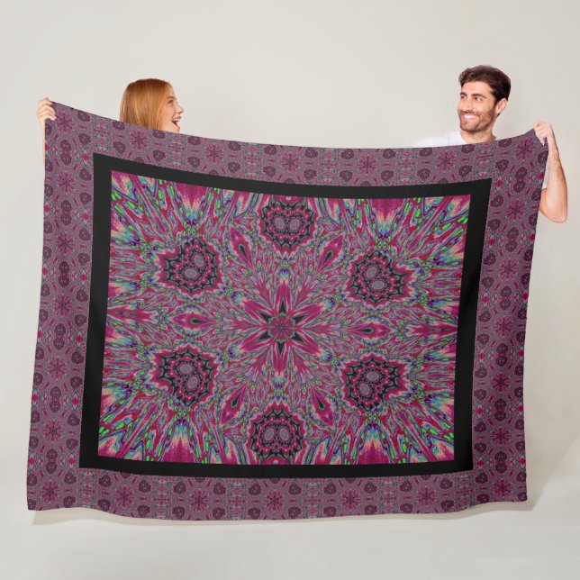 Röda Glöm-Me-nots Fleecefilt (På plats)